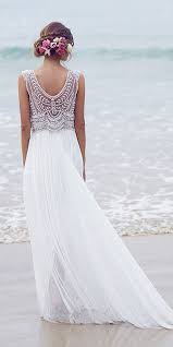 Let S Uncover How To Plan A Beach Themed Wedding Ceremony With These 13 Crucial Tips That Will Anna Campbell Wedding Dress Wedding Dresses Wedding Dress Flowy