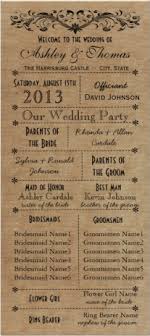 Rustic Typography Wedding Programs 6 Bridesmaids Zazzle Com In 2020 Wedding Programs Wedding Programs Template Wedding Ceremony Programs