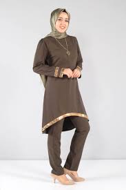 Pul Payetli Ikili Takim Msv2211 Haki Fashion Nun Dress Dresses