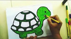 Super coloring free printable coloring pages for kids coloring sheets free colouring book illustrations printable pictures clipart black and white pictures line art and drawings. How To Draw And Fill Colour On Turtle For Kids And Toddler Youtube
