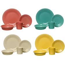 Olorful ceramic dinnerware made by the homer laughlin china company, was. Fiesta 4 Pc Place Setting Fiesta Ware Colors Place Settings Southwestern Design