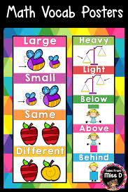 Help Remind Students About Key Words In Math With These Math Vocabulary Posters They Are A Great Addition To Any K 2 C Math Vocabulary Vocabulary Posters Math