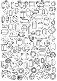 Black And White Gemstone Drawing Mineral Patterns I Know These Aren T Tangles But I Just Really Want To Doodle These Coloring Pages Drawings Sketch Book