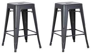 Kitchen islands and carts offer effortless style as well as added prep space and hidden storage. Backless Metal Barstool Matte Black Set Of 2 Industrial Bar Stools And Counter Stools By Ac Pacific Corporation Houzz