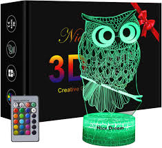 This cedar board kalimba offers pleasant, plucky notes that allow a child to compose quietly with just their fingertips. Owl 3d Lamp Owl Gifts Owl Decorative Light Owl Children S Gift 3d Led Owl Night Light With Remote Control 7 Year Old Girl Gift Amazon De Beleuchtung