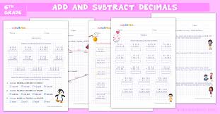 Multiplication worksheets for multiplication with decimals. Adding And Subtracting Decimals Worksheets Pdf For 6th Grade Math Skills For Kids