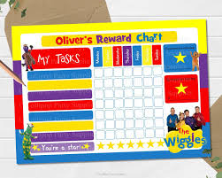 The Wiggles Reward Chart Personalised Chore Behaviour