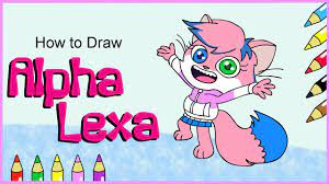 Alpha lexa ryan's world cartoon characters. How To Draw Alpha Lexa From Vtubers And Ryan S World Easy Kids Drawings Step By Step Youtube