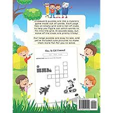 They're equally good for kids learning how to spell, for adults wanting to stimulate their mind, or for senior citizens looking to keep their minds sharp. Buy 101 Fun Crossword Puzzles For Kids First Children Crossword Puzzle Book For Kids Age 6 7 8 9 And 10 And For 3rd Graders Kids Crosswords Easy Word Learning Activities