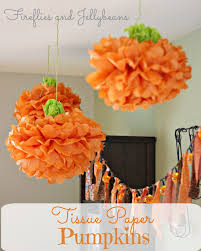I Am Here With Another Super Easy Halloween Decor You Might Notice That We Don T Do Scary Around H Paper Pumpkin Paper Pumpkin Craft Tissue Paper Decorations