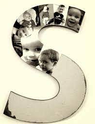 Cadre photo original pas cher ou d occasion sur rakuten. Pele Mele Photos A Faire Soi Meme Un Monogramme Decore De Photos D Un Petit Garcon Decoupees Et Distribuees Soigneusement Flo253 Pctr Up