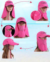 Wholesale Outdoor Sports Sun Hats Hiking Camping Fishing Uv Protection Hat Caps Face Mask Quick Drying Fisherman Uv Protection Hat Sewing Hats Hats