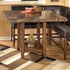 Lacey Faux Marble Square Counter Height Pub Table By Signature Design By Ashley At Marlo Furniture Dining Table In Kitchen Dining Table Brown Dining Table