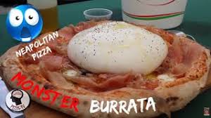 A pouch of mozzarella filled with cream and fresh cheese. Pizza Napoletana With Monster Of Burrata Cheese Youtube