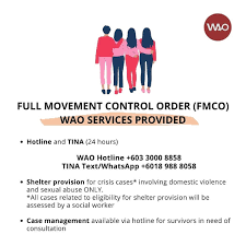 Possible fmco meaning as an acronym, abbreviation, shorthand or slang term vary from category to category. Women S Aid Org On Twitter Wao Continues To Provide Services During The Full Movement Control Order Fmco If You Or Someone You Know Needs Support In Domestic Violence Or Sexual Abuse Please