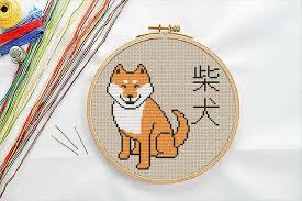 Pattern Shiba Dog Cross Stitch Pattern 3 Modern Cross Etsy Animal Cross Stitch Patterns Modern Cross Stitch Stitch Patterns