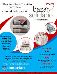 A empresa foi fundada em 1985 em são paulo, por marilena rossini juntamente com suas filhas marilise e mariângela. Bazar Solidario Mmartan Instituto Santa Teresinha