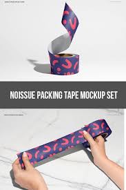 Download Noissue Packing Tape Mockup Set In 2020 Packing Tape Box Tape Stationary Cards