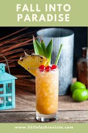 Fall In Paradise A Pineapple And Rum Cocktail Pineapple Juice Apple Cider Lime Juice Allspice Dram Rum Tiki Cocktails Rum Cocktail Rum Drinks Recipes