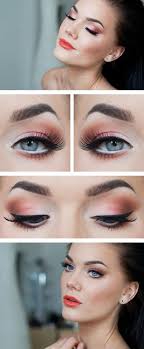 Peachy Smokey Eyes Eyes Peachy Smokey Sommer Make Up Looks Schminke Mit Roten Lippen