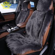 It is necessary to use only natural fur seat covers on the car, because synthetic products do not have such an effect on heat transfer. Sheepskin Luxury Faux Fur Car Seat Covers Universal Fit Front Pair Car Seat Covers Cushions Vehicle Parts Accessories
