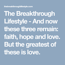 All the technical work has already been done by us! The Breakthrough Lifestyle And Now These Three Remain Faith Hope And Love But The Greatest Of These Uplifting Scripture Kindness Scripture Fervent Prayer