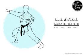 Download Hand Drawn Male Karate Fighter Vector Sketch Graphic By Thesilhouettequeenshop Creative Fabrica SVG Cut Files