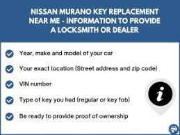 The procedure is simple, and you can take care of it with household items, or items that you can find at any hardware store. Nissan Murano Key Replacement What To Do Options Costs More