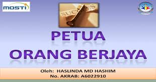 Orang berjaya ada di merata2. Petua Orang Berjaya Pdf Document