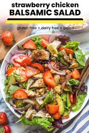 Balsamic Strawberry Chicken Salad Recipe Strawberry Chicken Salad Chicken Salad Recipes Healthy Salad Recipes