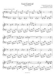 Last Carnival By Acoustic Cafe Cello Sheet Music Sheet Music Piano Sheet Music