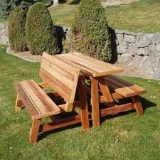 A Picnic Table That Converts Into A Bench Is A Cool Way To Have A Nice Outdoor Area To Eat Or Just To Rest W Picnic Table Plans Picnic Table Picnic
