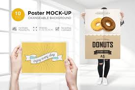 10 Poster Mock Up Female Model Poster Mockup Folded Paper Texture Mocking
