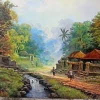 Pemandangan ini adalah sebuah pemandangan yang langka, bahkan. 26 Lukisan Pemandangan Kampungku Gambar Pemandangan Keren