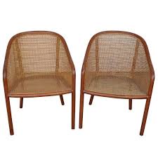 Vintage Pair Of Landmark Cane Chairs By Ward Bennett For Brickel Associates Cane Chair Chair Brickel