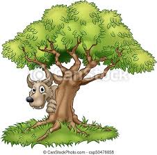 I don't expect it to be a huge film, but i would think that more people on the internet would be talking about it. Cartoon Fairytale Big Bad Wolf And Tree A Cartoon Fairytale Big Bad Wolf Character Or Werewolf Peeking From Around A Tree Canstock