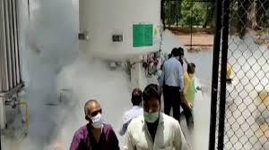 An oxygen tank leaks at hospital premises in nashik, india. Zghvzkvd8b Pem