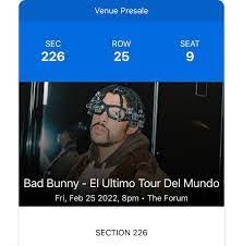 Bad Bunny Ticket for Sale in Santa Ana, CA - OfferUp