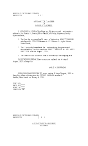 Doc Affidavit Of Transfer Of Business Ingrid Rances Academia Edu