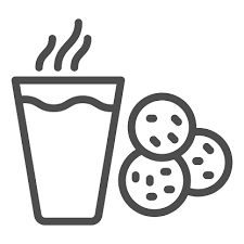Christmas cookies and milk glass flat icon. Cookies And Milk Clipart Vector In Ai Svg Eps Or Psd