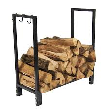 Indoor Outdoor Steel Log Rack 30 Black Sunnydaze Decor In 2020 Firewood Storage Indoor Indoor Firewood Rack Firewood Holder