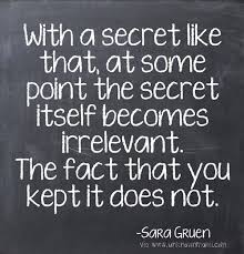 Kept hidden or separate from the knowledge of others. Keeping Secrets Secret Quotes Keeping Secrets Quotes Keeping Secrets