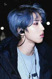 Han Jisung Blue Hair In 2021 Jisung Blue Hair Jisung Blue Han Jisung Blue