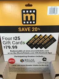 It's the perfect gift for the movie lover on your list! Movietickets Com 4 25 Gift Cards Costcochaser