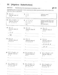 Find free printable math worksheets for 7th graders! Substitution In Algebraic Expressions Worksheet