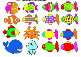 Aquarium A Poissons Coloriage Gommettes En Couleur Gommette Poisson A Colorier Cours D Art