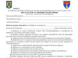 Autoritățile au publicat modelul declarației pe propria răspundere și al adeverinței de la angajator pentru toate localitățile, indiferent de rata de inci . căutare in site. Declaratie Pe Proprie Raspunedere 19 Martie 2021 Primaria Tautii Magheraus