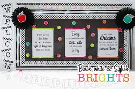 Black And White Polka Dot Classroom Decor Black White Stylish Brights Schoolgirlstyle Www Schoolgirlstyle Com Trendy And Stylish Classroom Dec Classroom Background Alphabet Line Schoolgirl Style