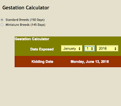 Online Goat Gestation Kidding Calculator Gestation Calculator Calculator Due Date Calculator
