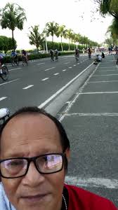 Sunday morning my habit biking caloocan to MOA I'm Senior 70 years old  widow